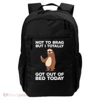 Funny Sloth - Got Out Of Bed Today Backpack thumb 0