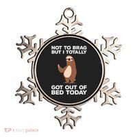 Funny Sloth - Got Out Of Bed Today Ornament thumb 0