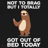 Funny Sloth - Got Out Of Bed Today Ornament thumb 1