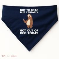 Funny Sloth - Got Out Of Bed Today USA-Made Doggie Bandana thumb 0