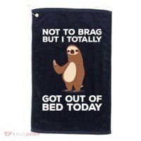 Funny Sloth - Got Out Of Bed Today Golf Towel thumb 0