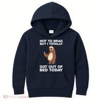 Funny Sloth - Got Out Of Bed Today Kids Hoodie thumb 0