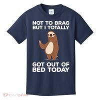 Funny Sloth - Got Out Of Bed Today Kids T-Shirt thumb 0