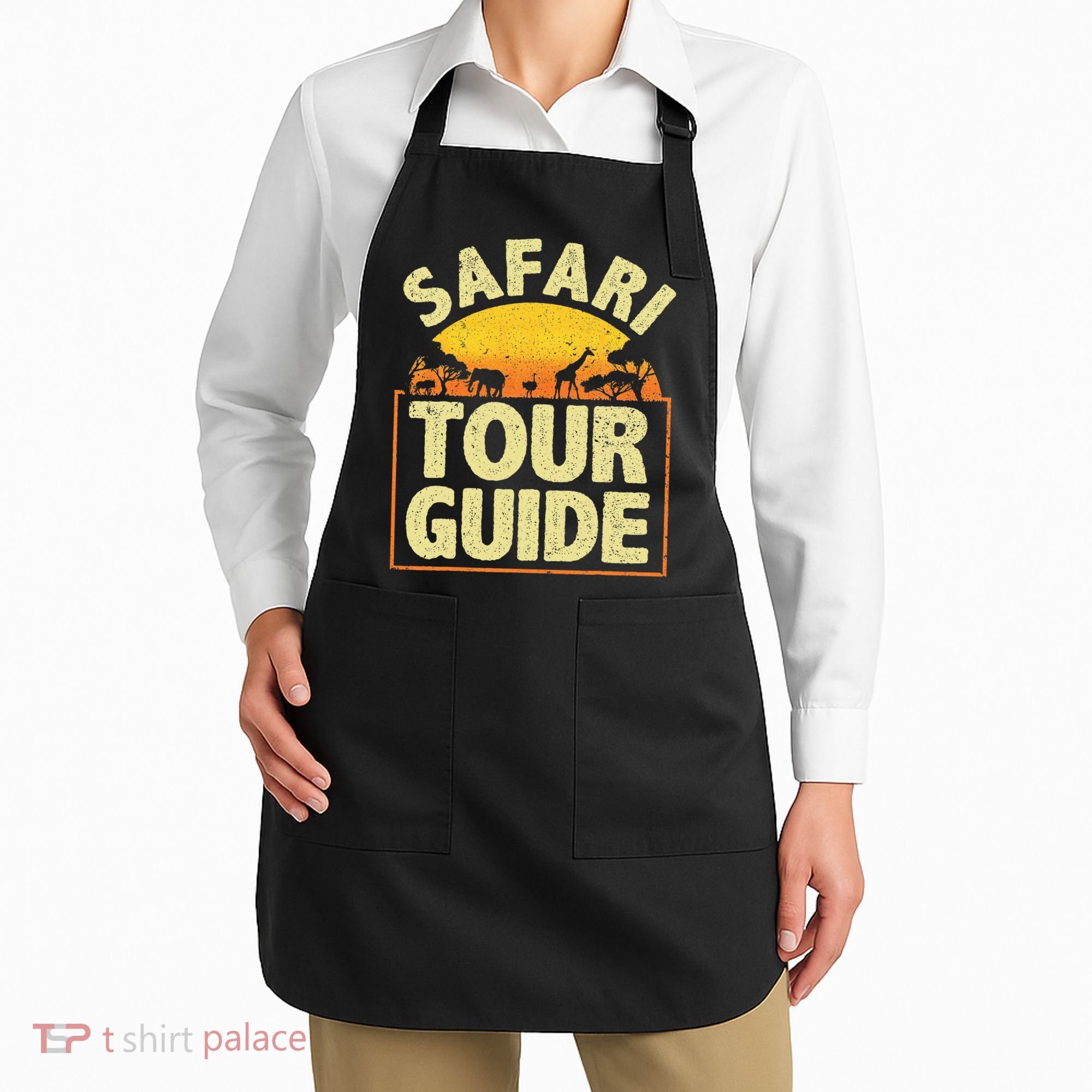 Funny Safari Guide Zoo Safari Apron