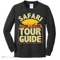 Funny Safari Guide Zoo Safari Kids Long Sleeve Shirt thumb 0