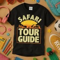 Funny Safari Guide Zoo Safari Kids T-Shirt thumb 3