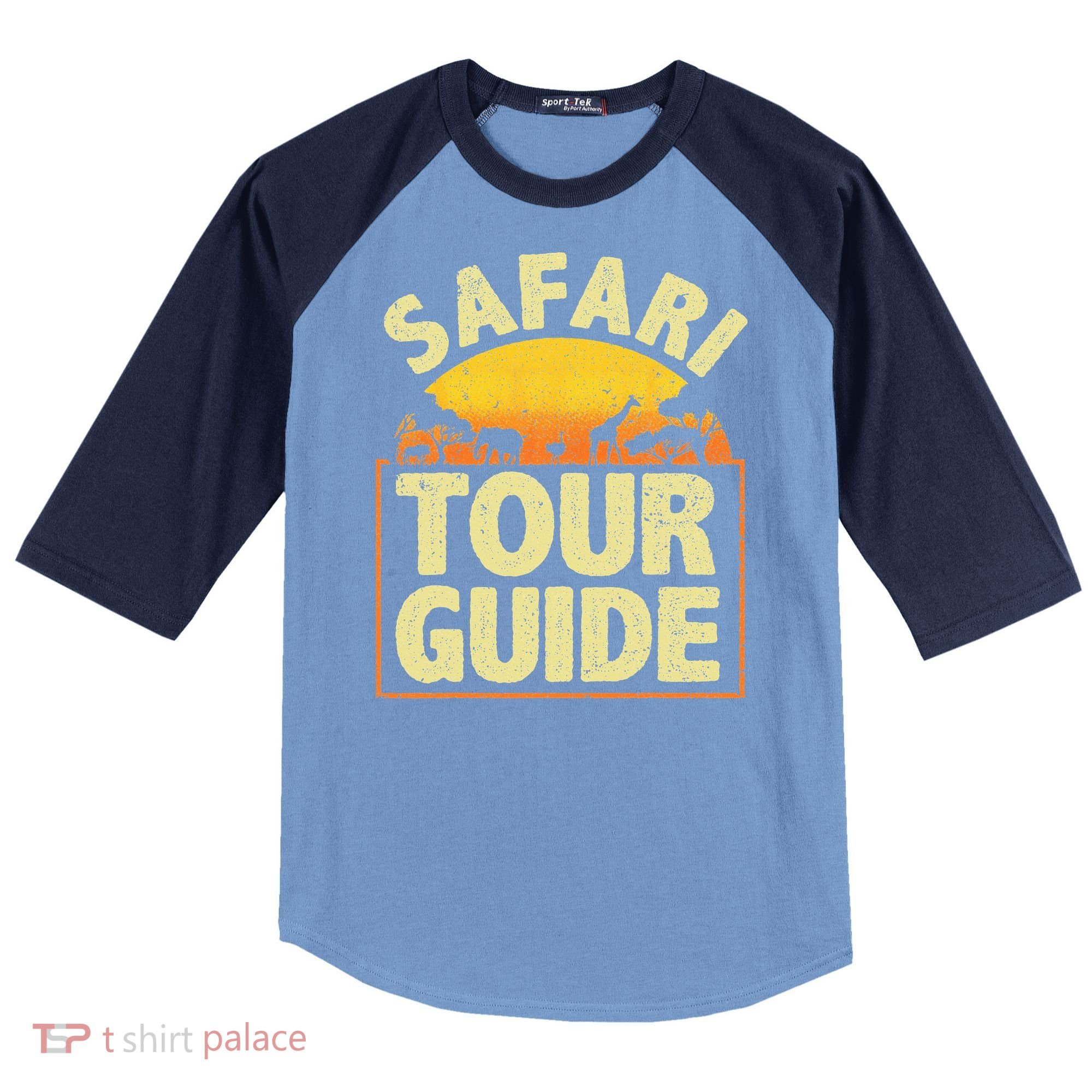 Funny Safari Guide Zoo Safari Raglan Baseball Sleeve Shirt