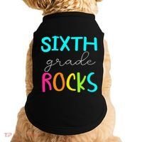 Funny Sixth Grade Rocks Team 6th Grade Teacher Doggie Tank thumb 0