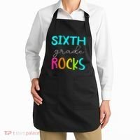 Funny Sixth Grade Rocks Team 6th Grade Teacher Apron thumb 2