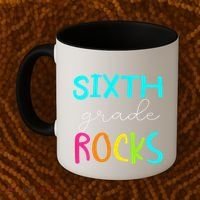 Funny Sixth Grade Rocks Team 6th Grade Teacher Coffee Mug thumb 2