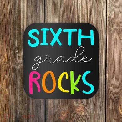 Funny Sixth Grade Rocks Team 6th Grade Teacher Coaster
