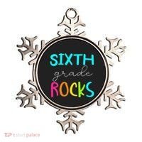 Funny Sixth Grade Rocks Team 6th Grade Teacher Ornament thumb 0