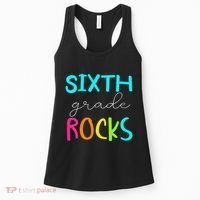 Funny Sixth Grade Rocks Team 6th Grade Teacher Women's Tank Top thumb 0