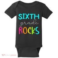 Funny Sixth Grade Rocks Team 6th Grade Teacher Baby Bodysuit thumb 0