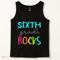 Funny Sixth Grade Rocks Team 6th Grade Teacher Tank Top thumb 2