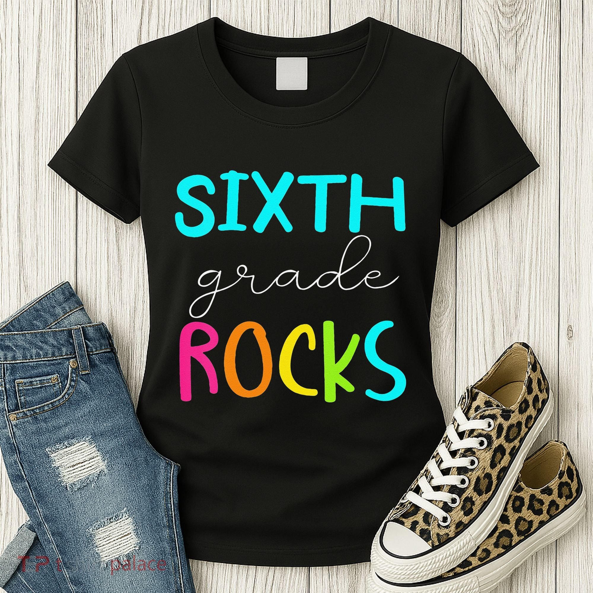 Funny Sixth Grade Rocks Team 6th Grade Teacher Women's T-Shirt