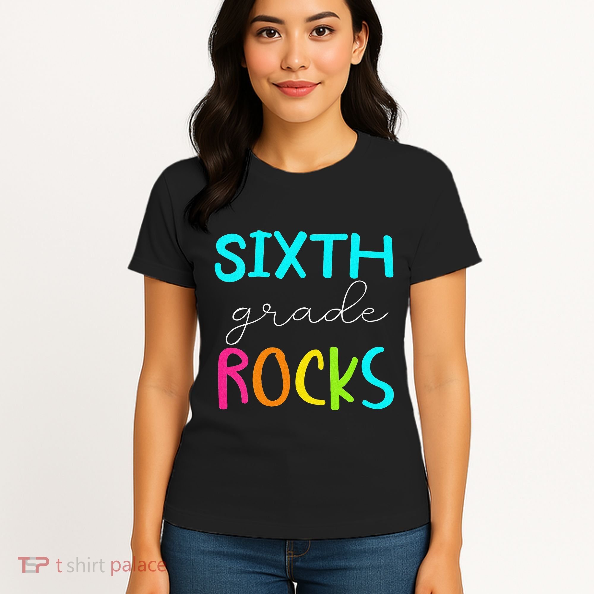 Funny Sixth Grade Rocks Team 6th Grade Teacher Women's T-Shirt