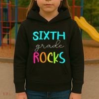 Funny Sixth Grade Rocks Team 6th Grade Teacher Kids Hoodie thumb 3