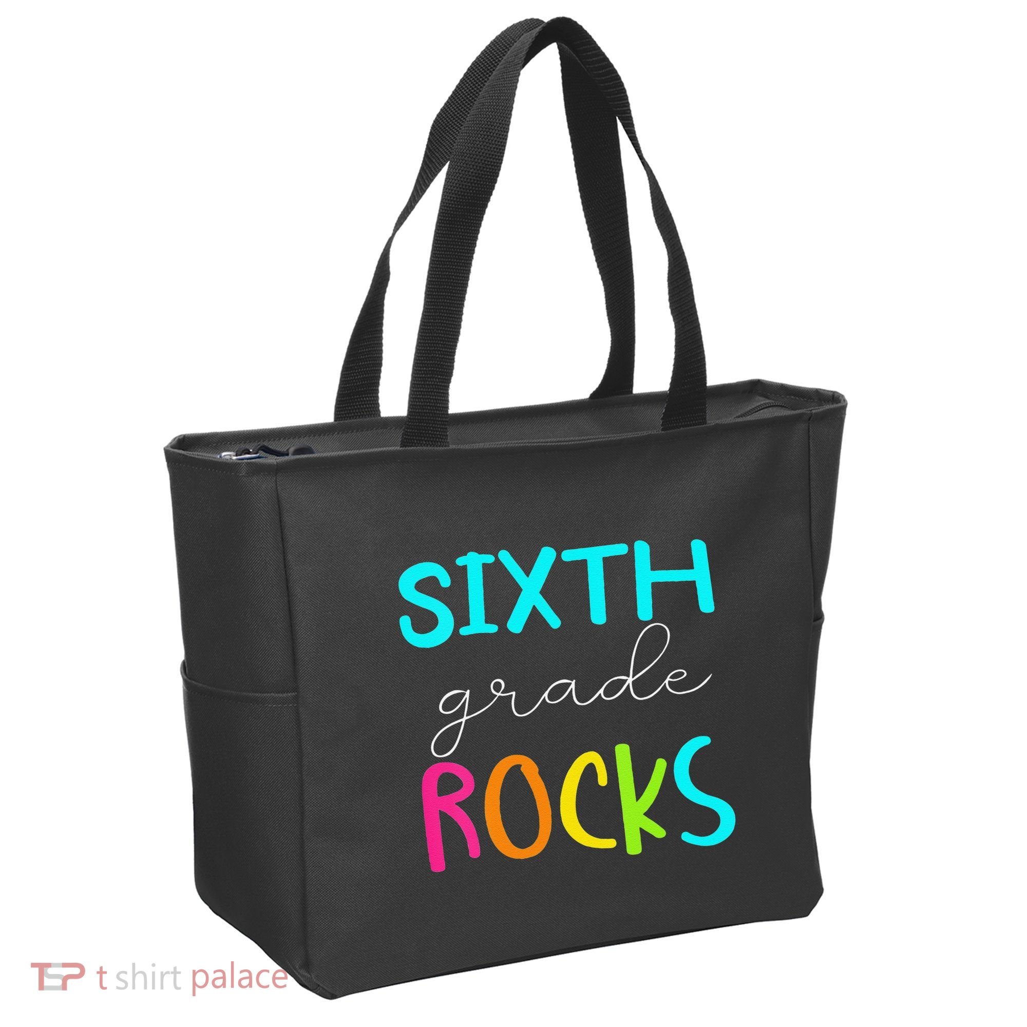 Funny Sixth Grade Rocks Team 6th Grade Teacher Tote Bag