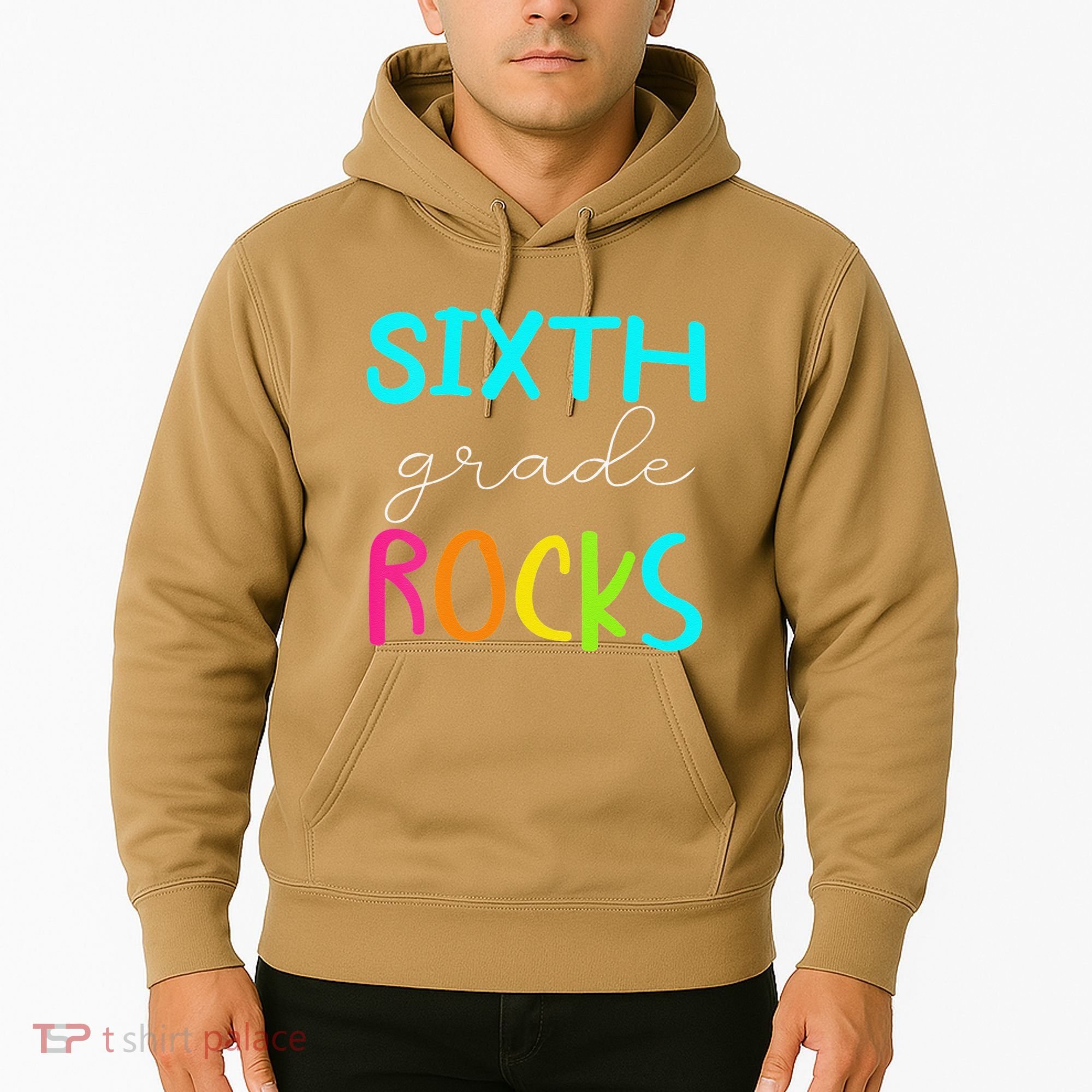 Funny Sixth Grade Rocks Team 6th Grade Teacher Hoodie