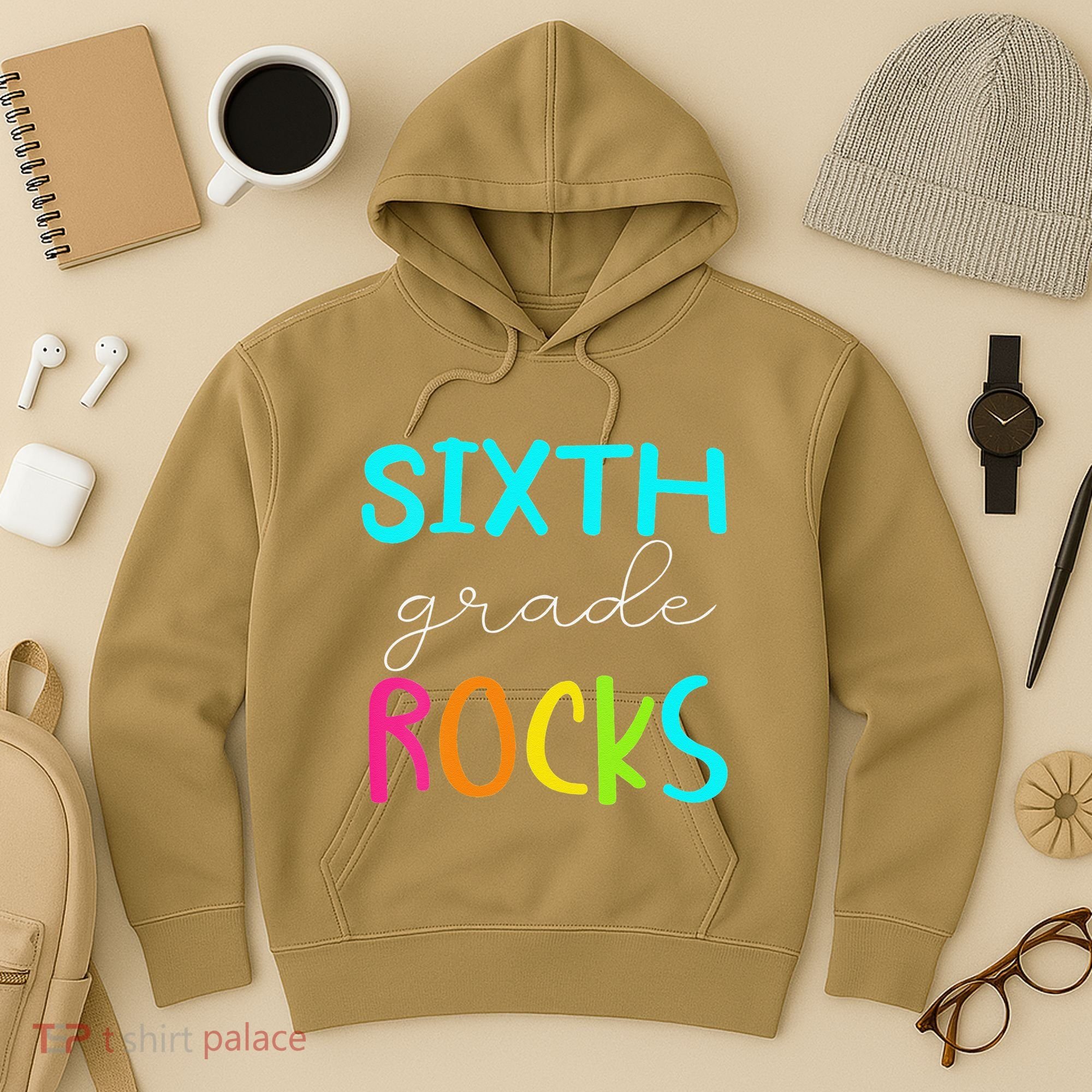 Funny Sixth Grade Rocks Team 6th Grade Teacher Hoodie