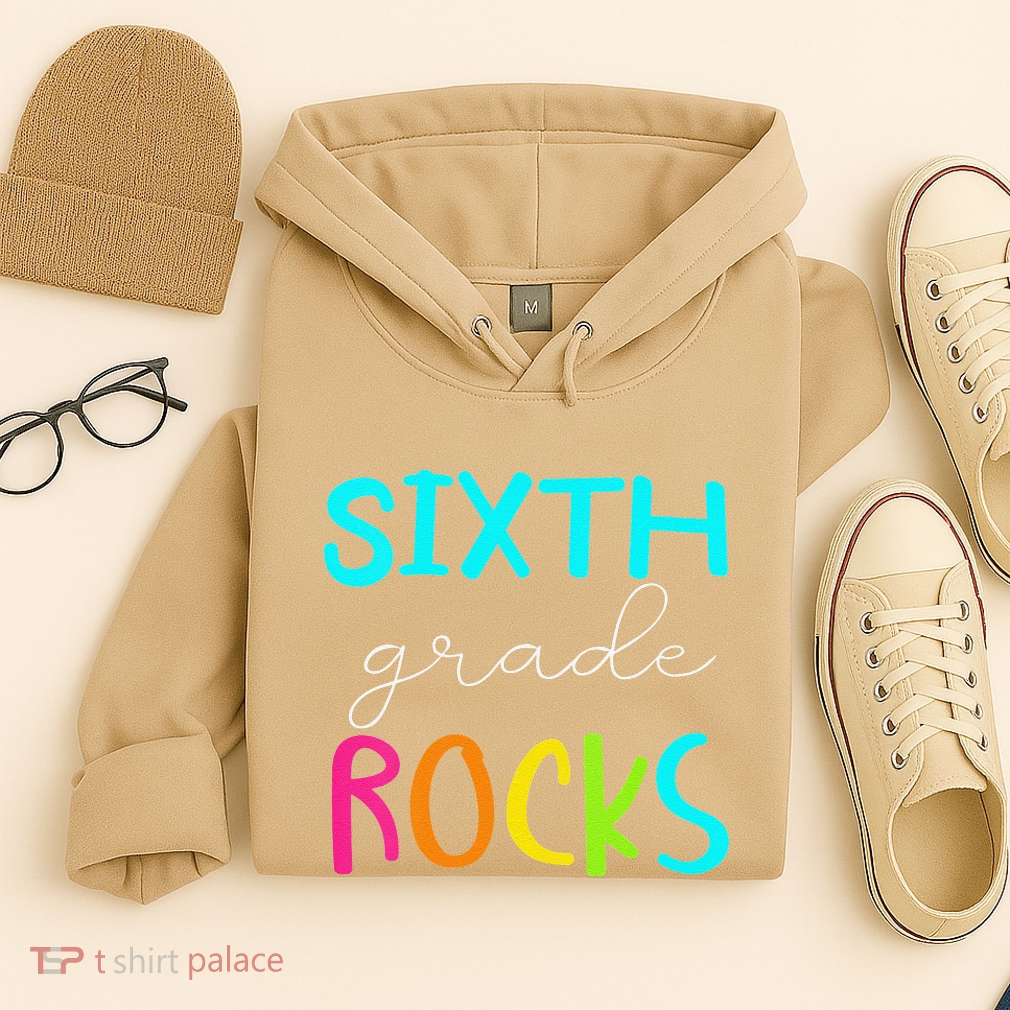 Funny Sixth Grade Rocks Team 6th Grade Teacher Hoodie