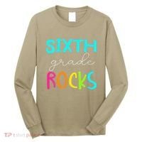 Funny Sixth Grade Rocks Team 6th Grade Teacher Long Sleeve Shirt thumb 0