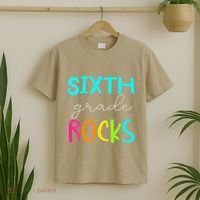 Funny Sixth Grade Rocks Team 6th Grade Teacher T-Shirt thumb 2