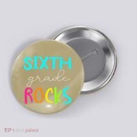 Funny Sixth Grade Rocks Team 6th Grade Teacher Button thumb 0