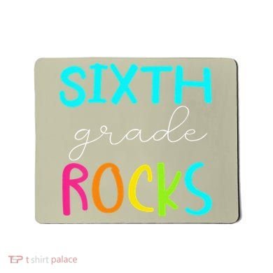 Funny Sixth Grade Rocks Team 6th Grade Teacher Mousepad