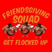 Friendsgiving Squad Get Flocked Up Funny Turkey Santa Hat thumb 1
