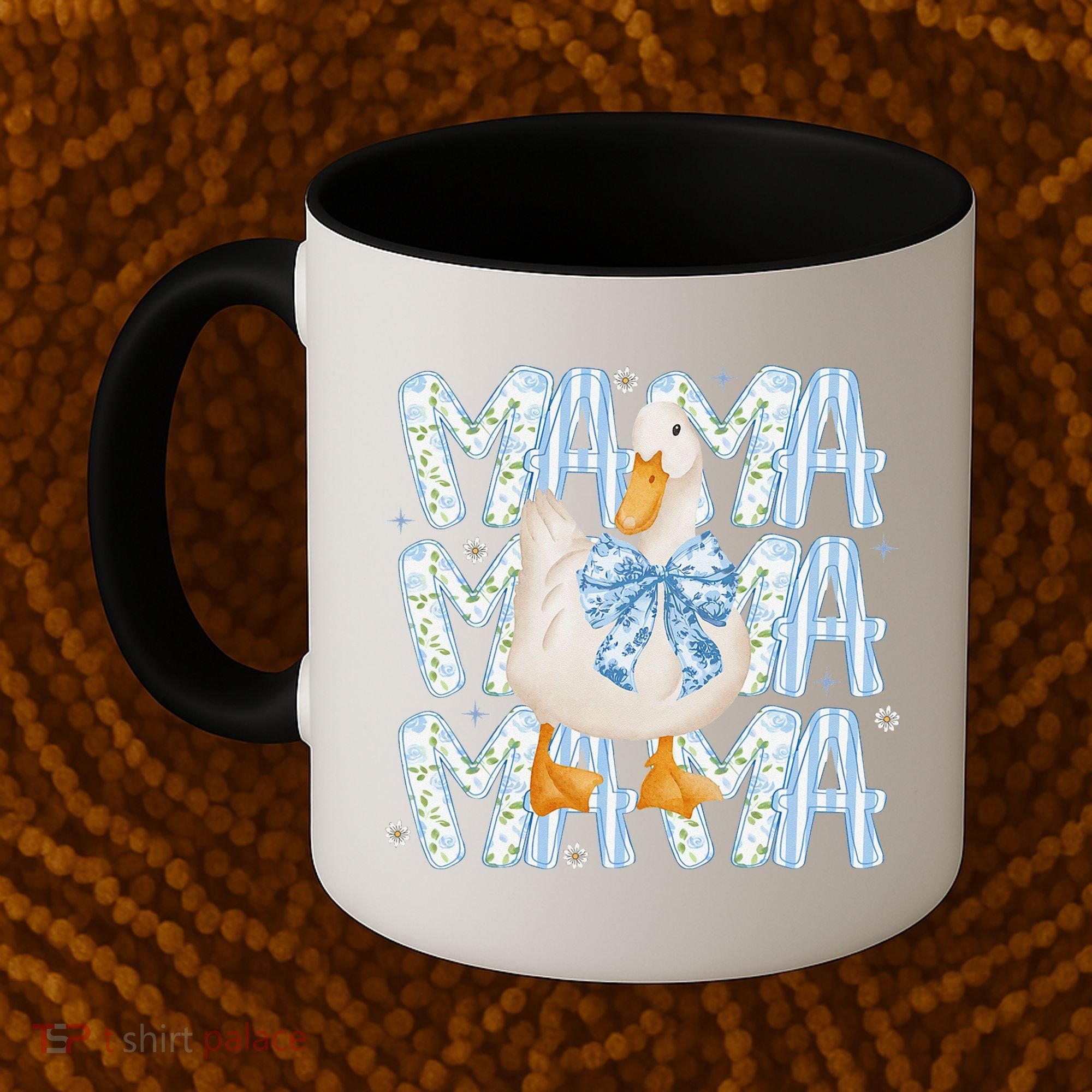 Floral Silly Goose Boho Mama Mom Farm Duck Animal Goose Coffee Mug