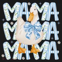 Floral Silly Goose Boho Mama Mom Farm Duck Animal Goose Women's Hoodie thumb 2