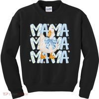 Floral Silly Goose Boho Mama Mom Farm Duck Animal Goose Kids Sweatshirt thumb 0