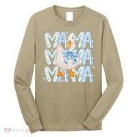 Floral Silly Goose Boho Mama Mom Farm Duck Animal Goose Long Sleeve Shirt thumb 0