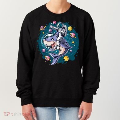 Funny Space Galaxy Astronaut Shark Women's Sweatshirt