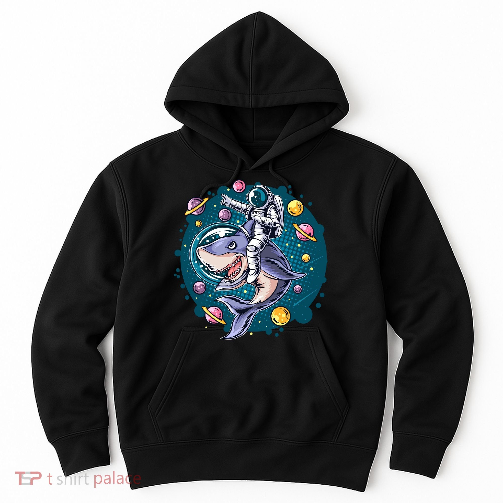Funny Space Galaxy Astronaut Shark Hoodie