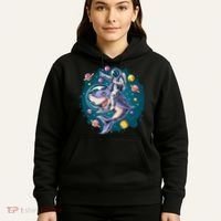 Funny Space Galaxy Astronaut Shark Hoodie thumb 5