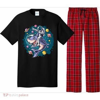 Funny Space Galaxy Astronaut Shark Pajama Set