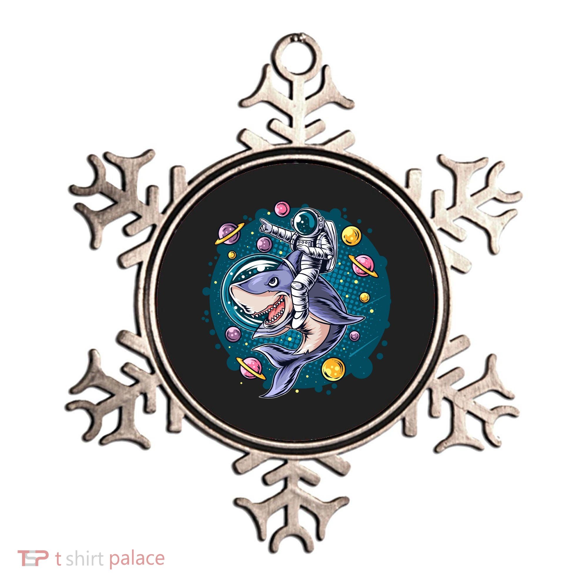 Funny Space Galaxy Astronaut Shark Ornament