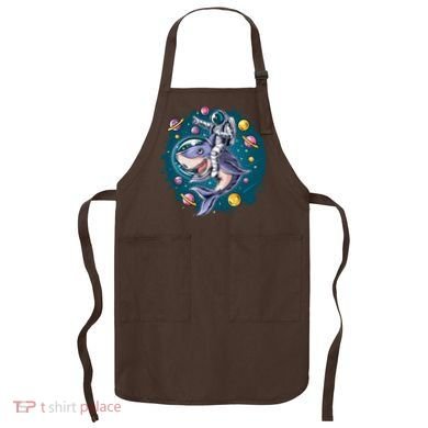 Funny Space Galaxy Astronaut Shark Apron