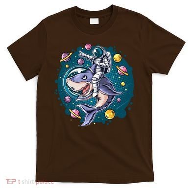 Funny Space Galaxy Astronaut Shark T-Shirt