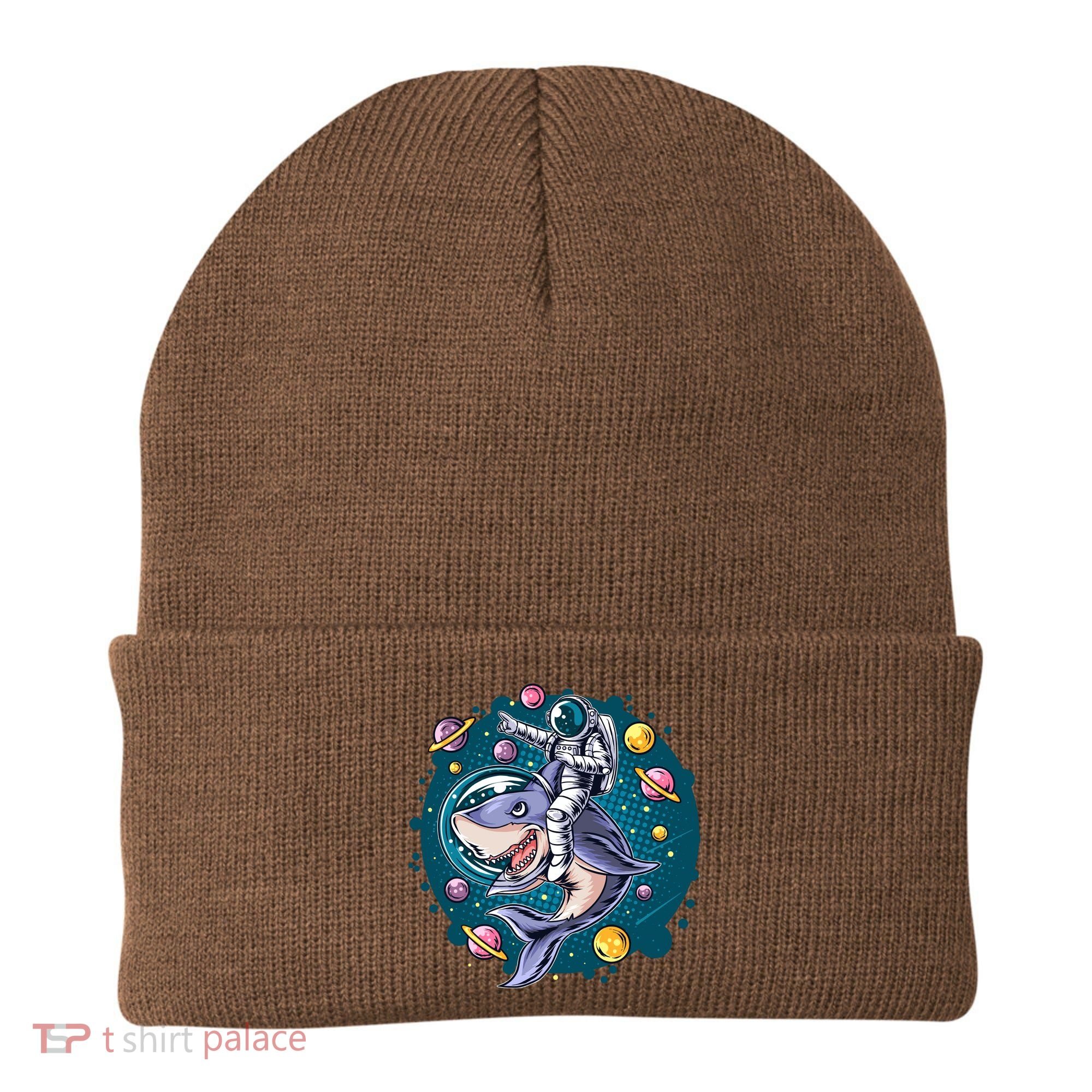 Funny Space Galaxy Astronaut Shark Beanie