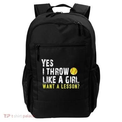 Funny Softball Gift Throw Like A Cool Gift Backpack