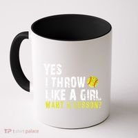 Funny Softball Gift Throw Like A Cool Gift Coffee Mug thumb 0