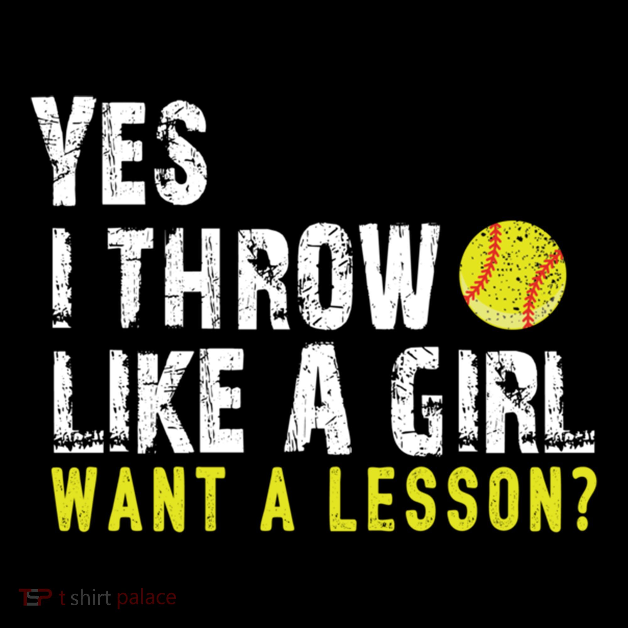 Funny Softball Gift Throw Like A Cool Gift Coffee Mug