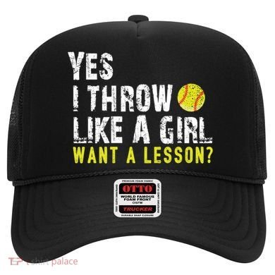 Funny Softball Gift Throw Like A Cool Gift Hat