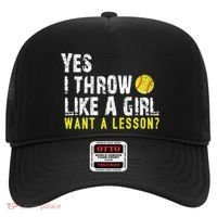 Funny Softball Gift Throw Like A Cool Gift Hat thumb 0