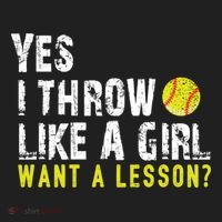 Funny Softball Gift Throw Like A Cool Gift Hat thumb 2