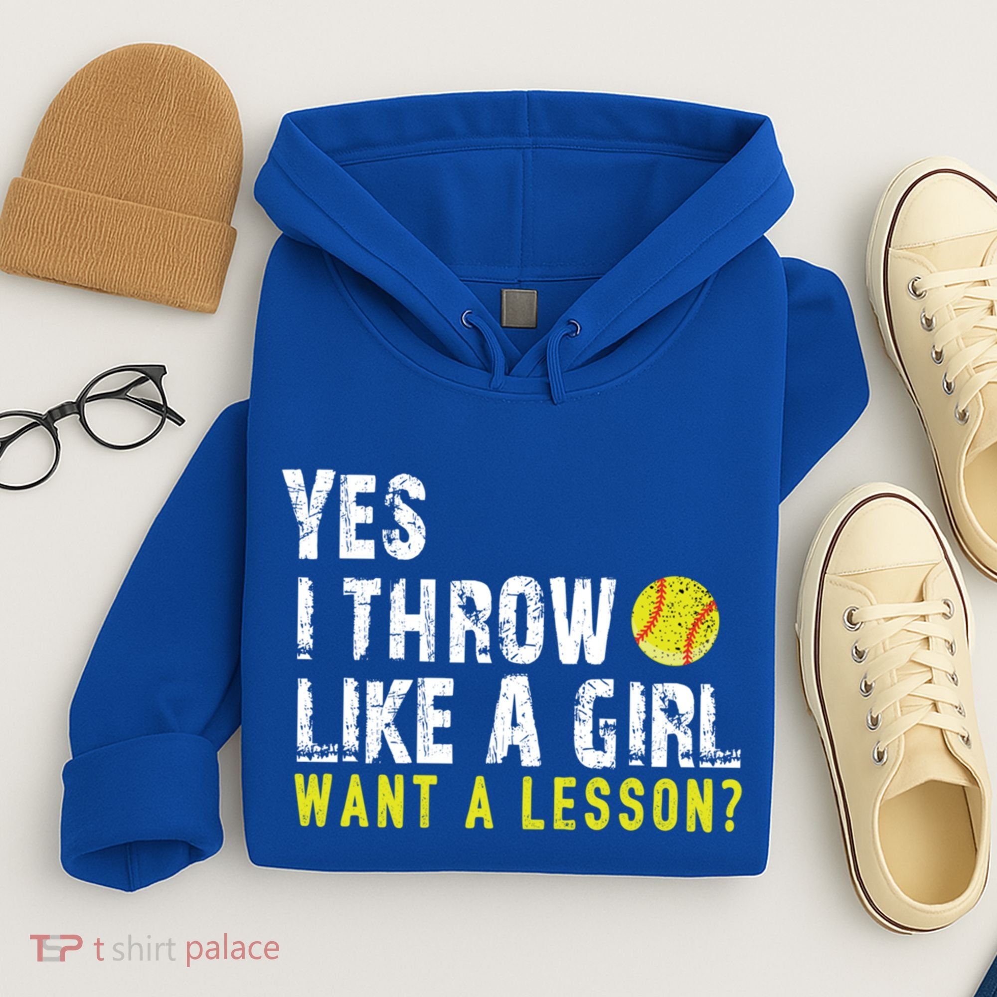 Funny Softball Gift Throw Like A Cool Gift Hoodie